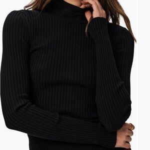 PAIGE Charcoal Ribbed Knit Sweater